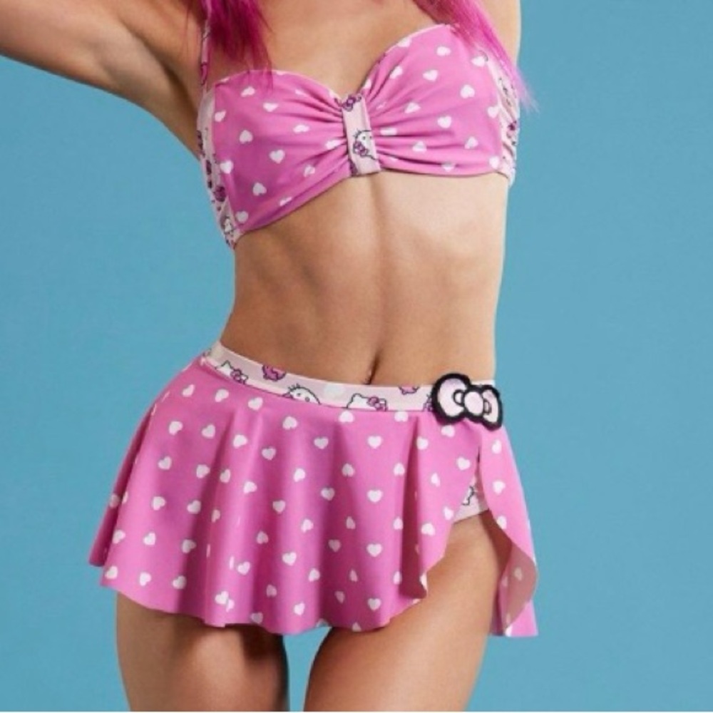 Hello Kitty Hot Topic Pink Skirted Bikini